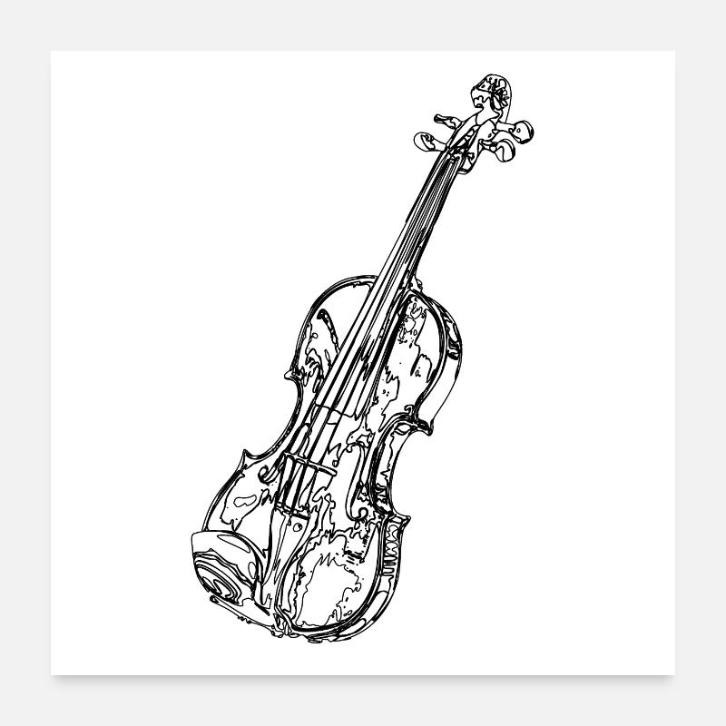 violin Poster 24" x 24" (60x60 cm)