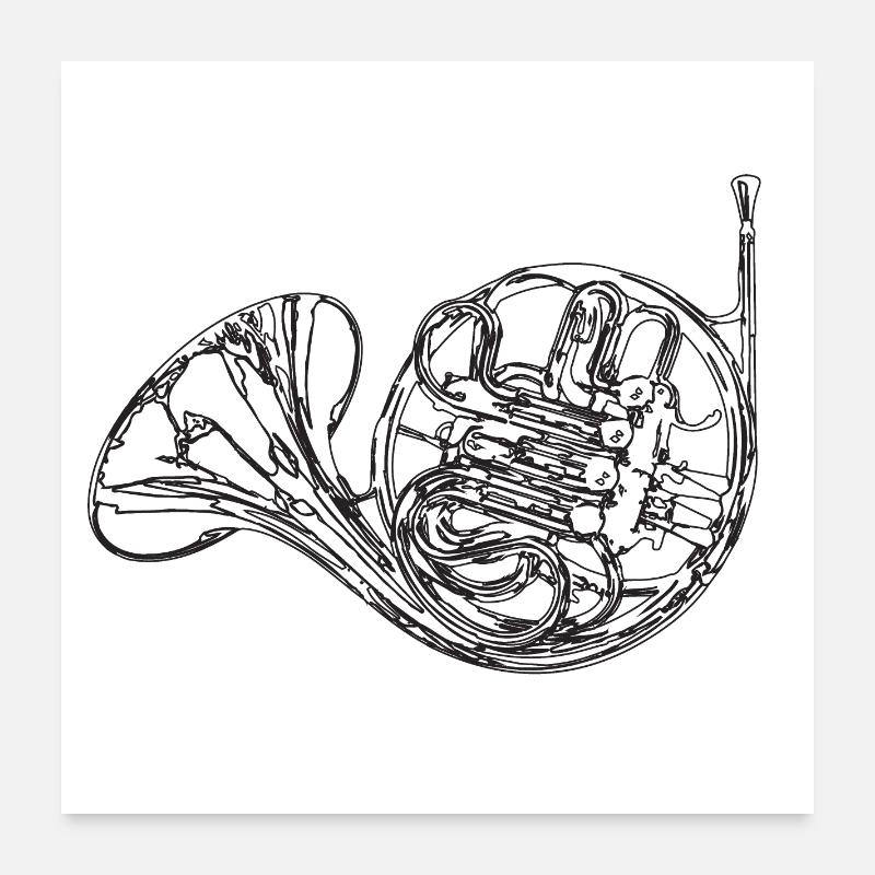Horn Poster 60x60 cm