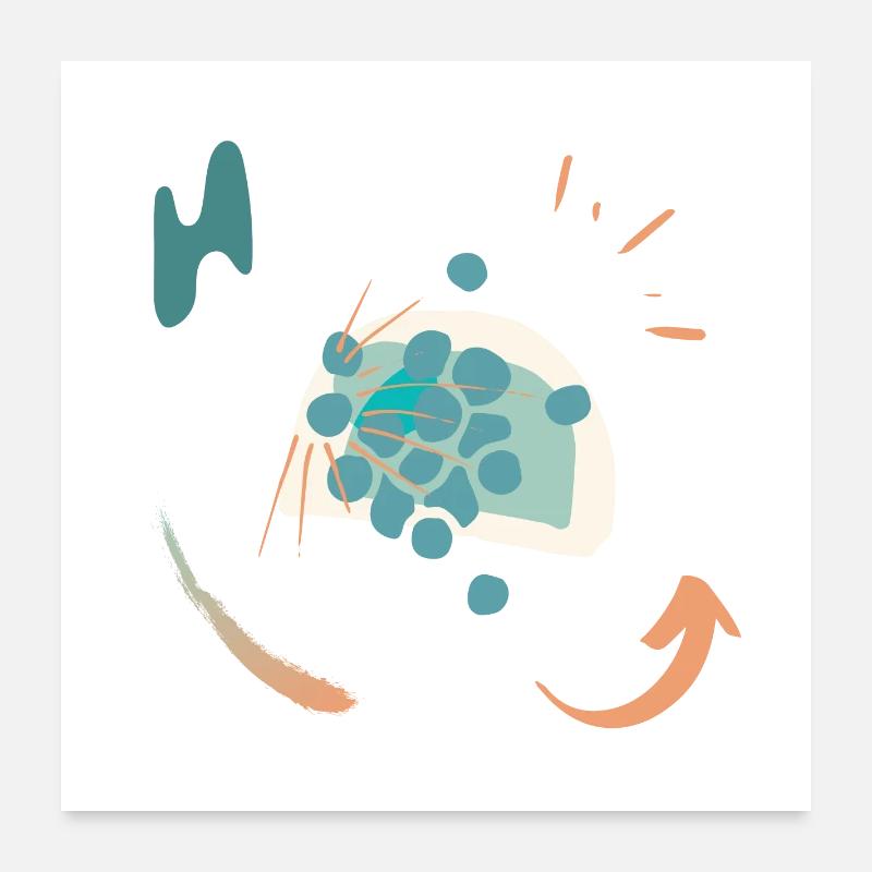 Design décontracté avec dégradé de couleur Poster 60 x 60 cm