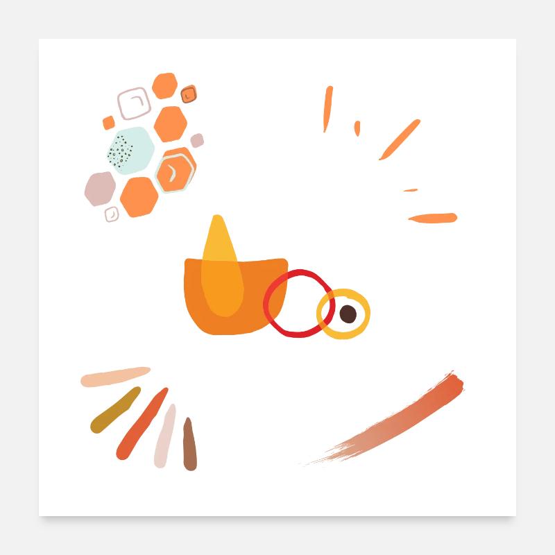 Peinture ocre Poster 60 x 60 cm