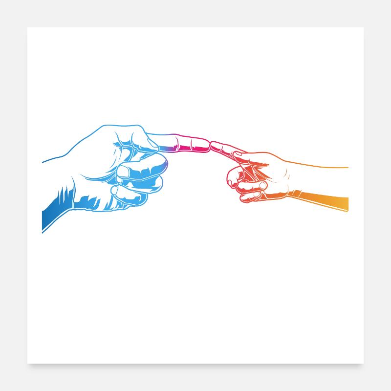 padre e figlia Poster 60x60 cm