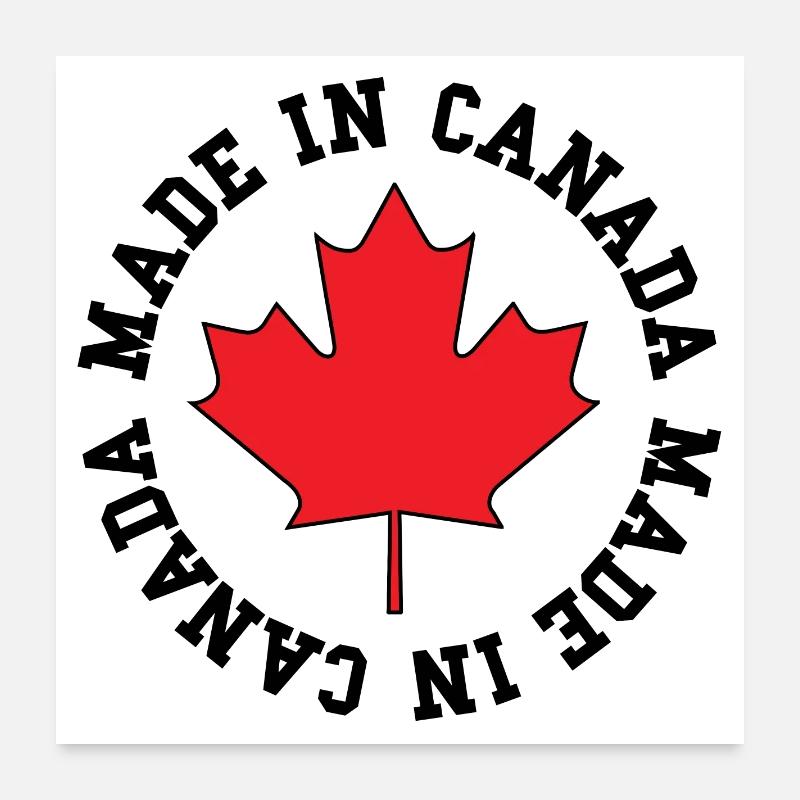 Made in Canada – Maple Leaf Statement Poster 24" x 24" (60x60 cm)