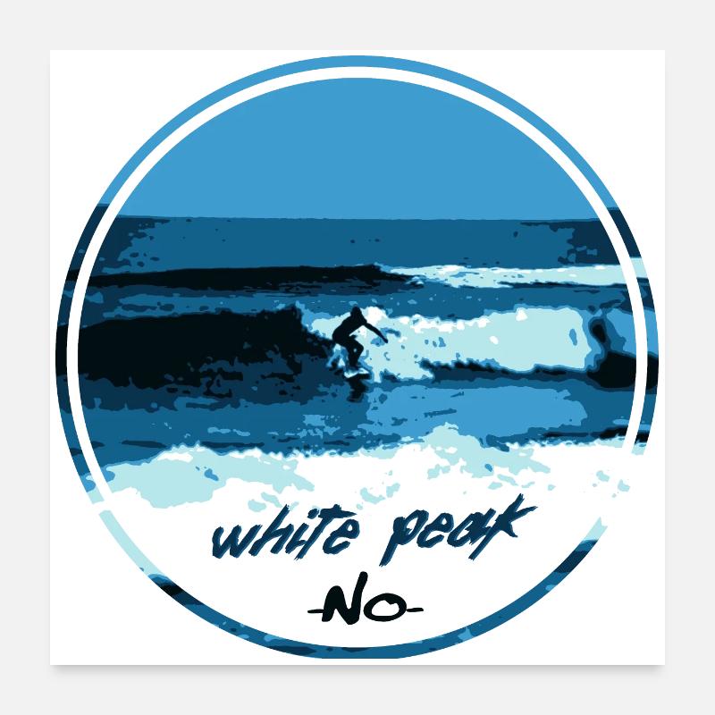 White Peak - Poster 60 x 60 cm - blanc