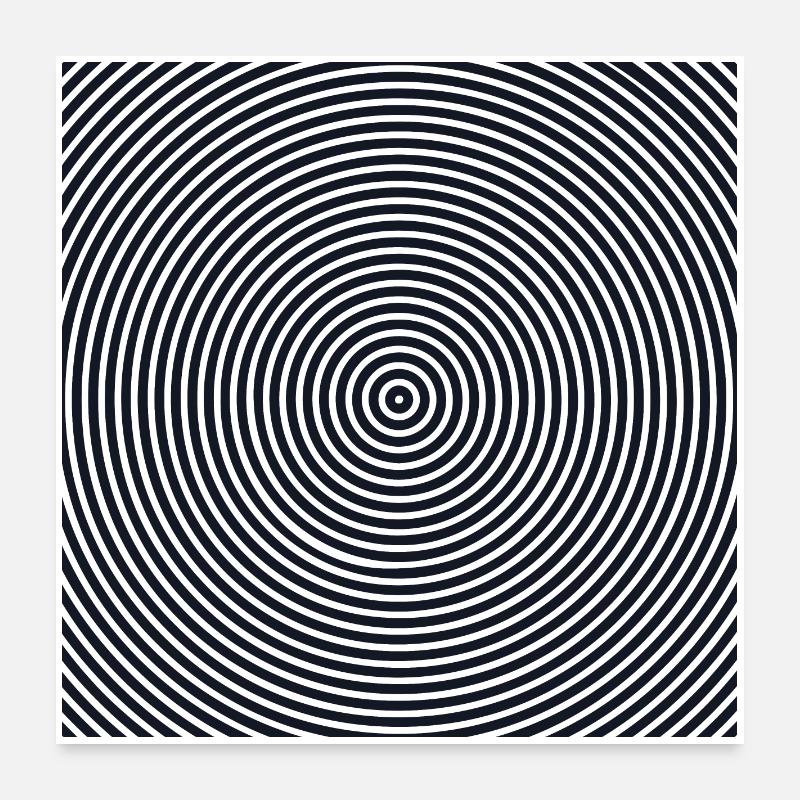 Modèle d’hypnose - Poster 60 x 60 cm - blanc