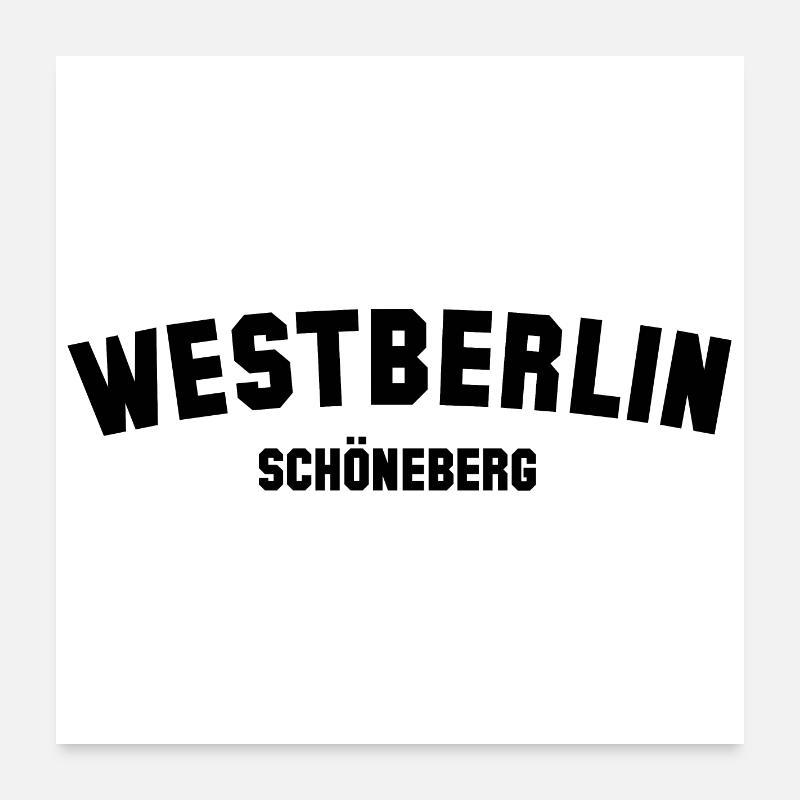 SCHÖNEBERG - Poster 60x60 cm - Weiß