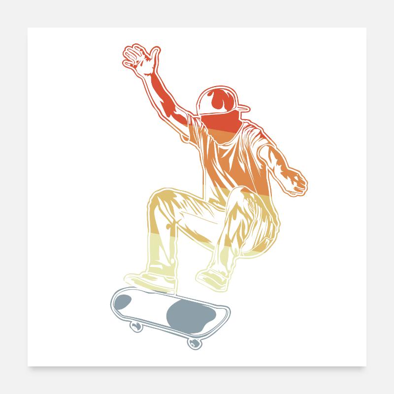 Skateboarding Poster 60x60 cm
