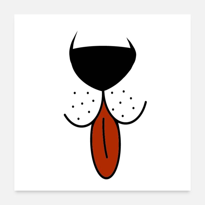 Bear snout with tongue out Poster 24" x 24" (60x60 cm)