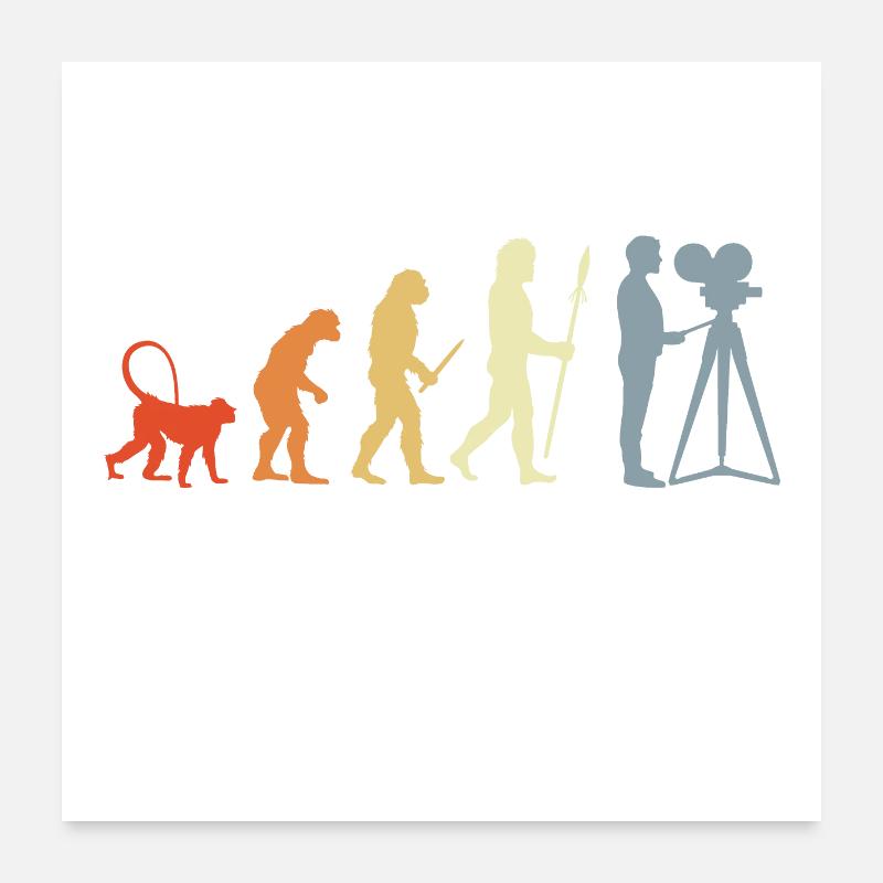 Évolution du caméraman Poster 60 x 60 cm