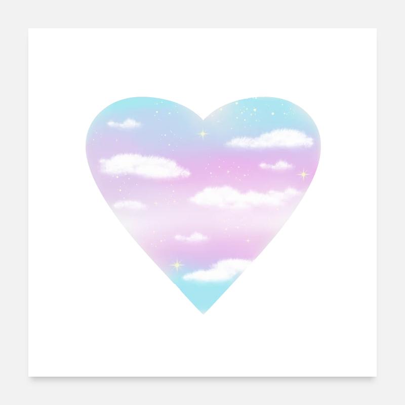 Trans Heart Poster 60x60 cm
