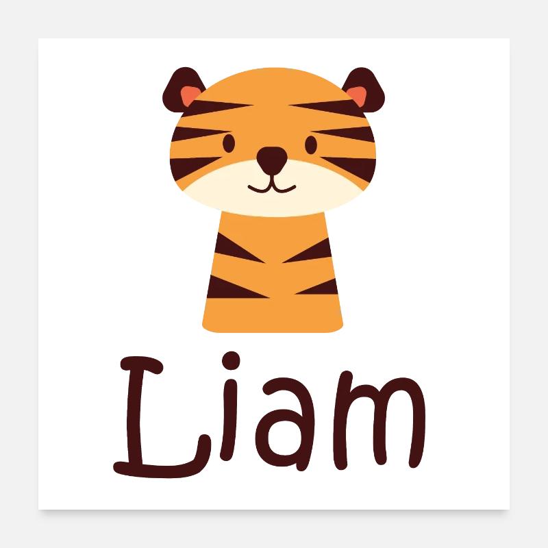 Liam - Poster 60x60 cm - Weiß