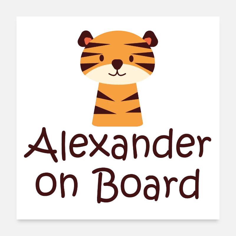 Alexander on board Poster 60 x 60 cm