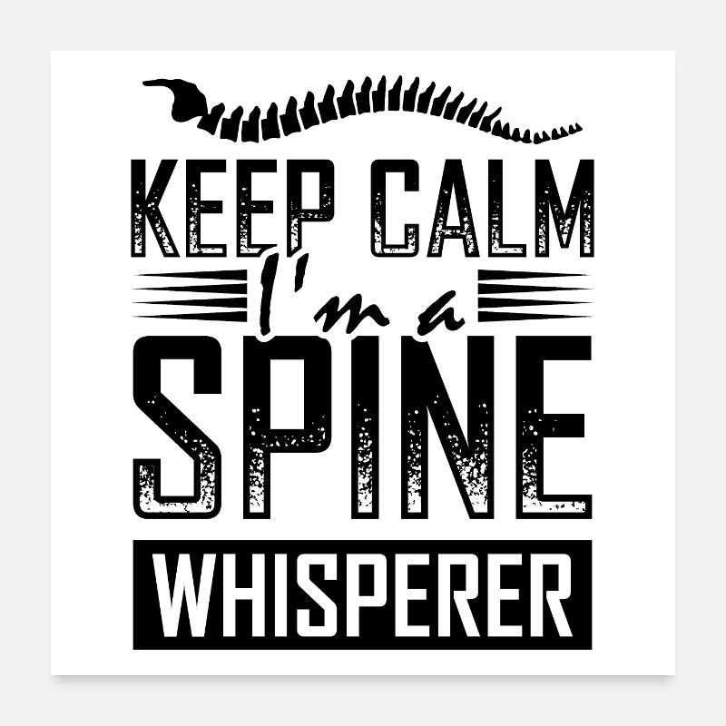Blague de chiropraticien - Poster 60 x 60 cm - blanc