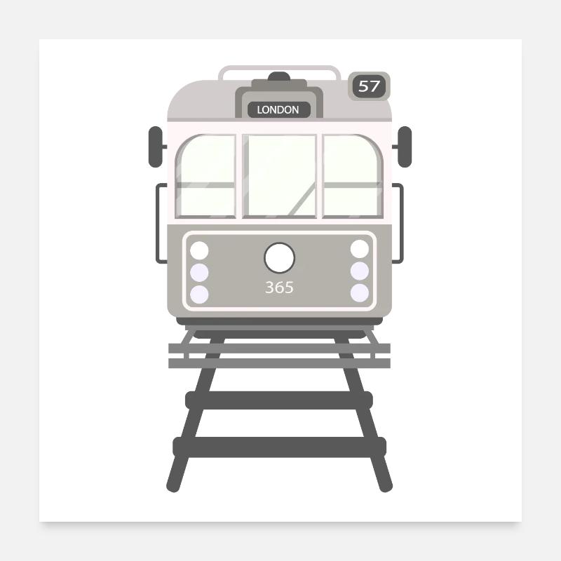 Tram, Straßenbahn Poster 60x60 cm