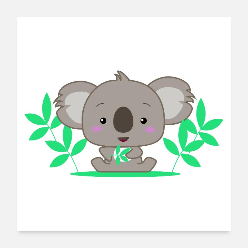 Cute koala baby Poster 24" x 24" (60x60 cm)