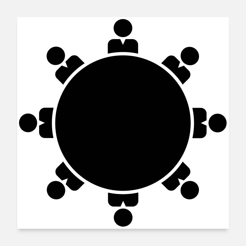 table ronde Poster 60 x 60 cm