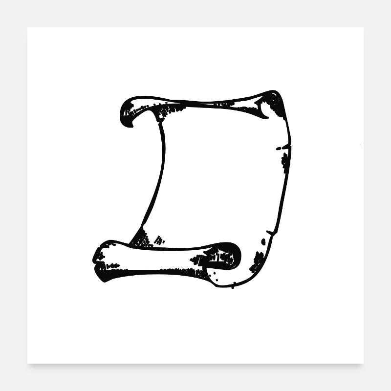 Black brush frame Poster 24" x 24" (60x60 cm)