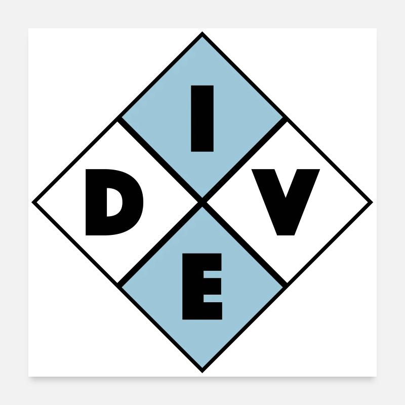 Dive Poster 24" x 24" (60x60 cm)