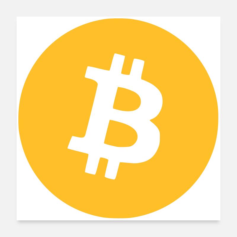 Bitcoin - Poster 24" x 24" (60x60 cm) - white