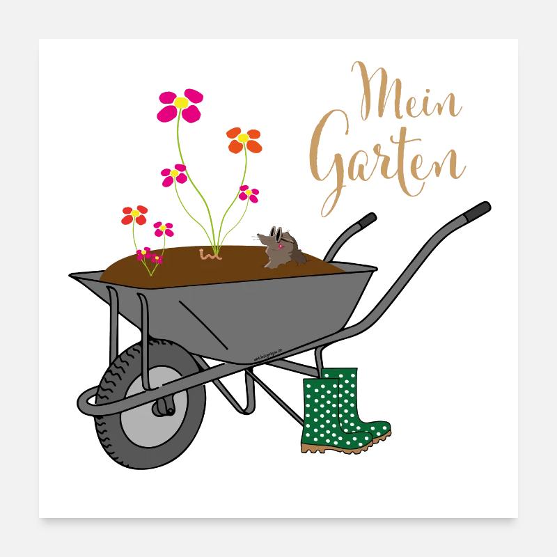 Mon jardin Poster 60 x 60 cm