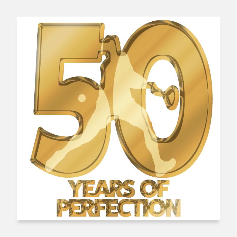 50 ans Poster 60 x 60 cm