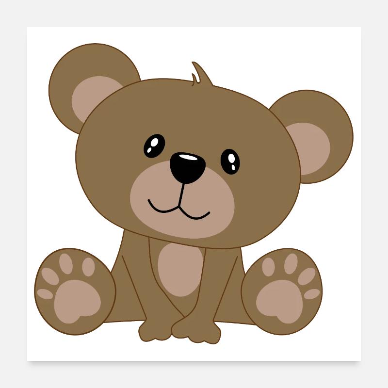Bär, Teddybär Poster 60x60 cm