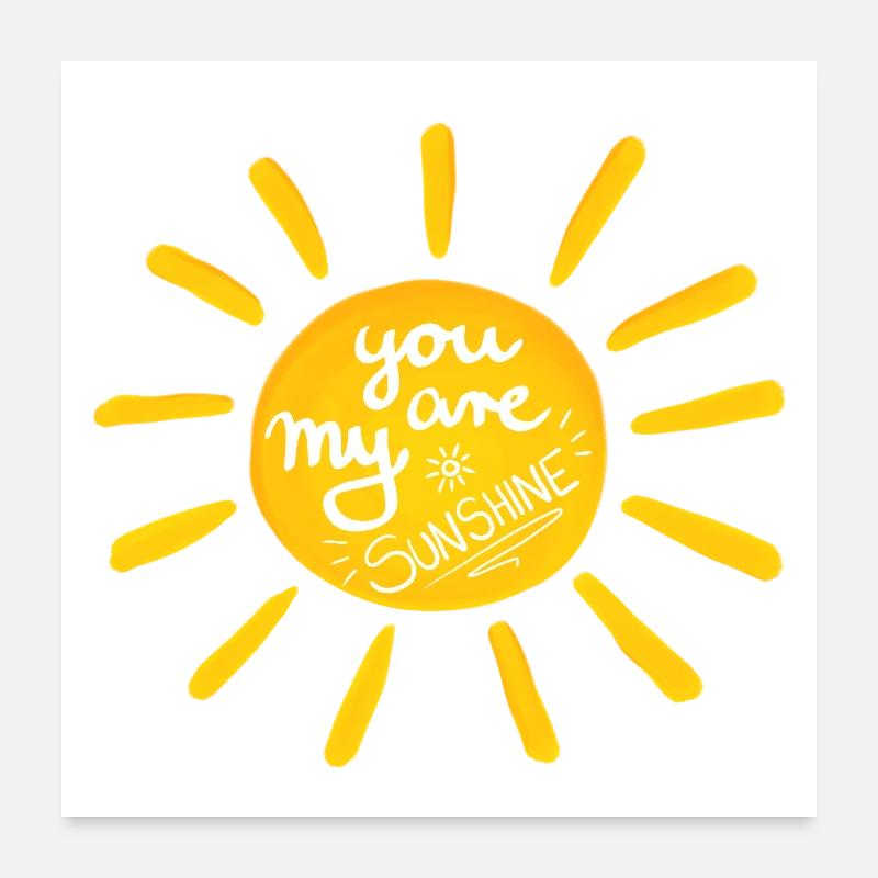Sunshine; Sonne Poster 60x60 cm