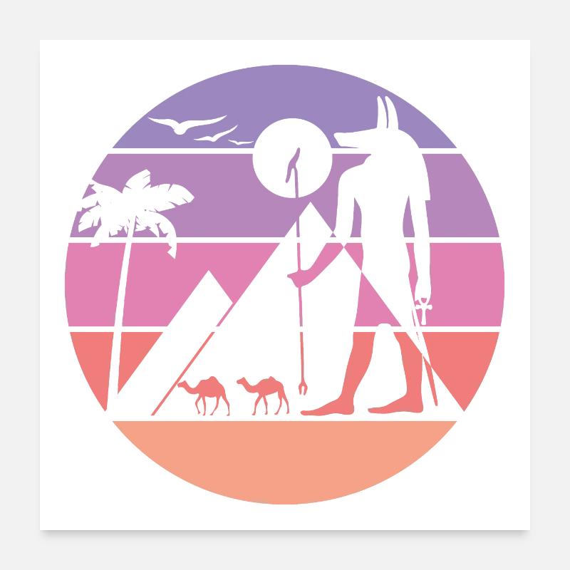 Mythical Silhouette - Anubis Poster 24" x 24" (60x60 cm)