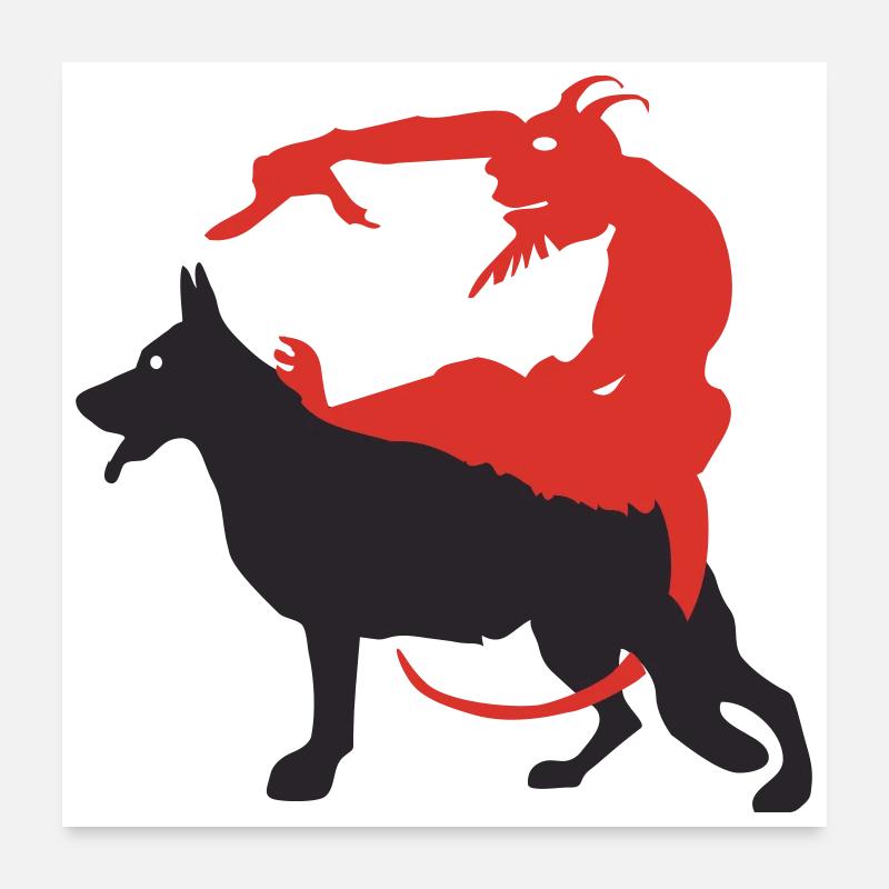 Shepherd diable - BIG Poster 60 x 60 cm