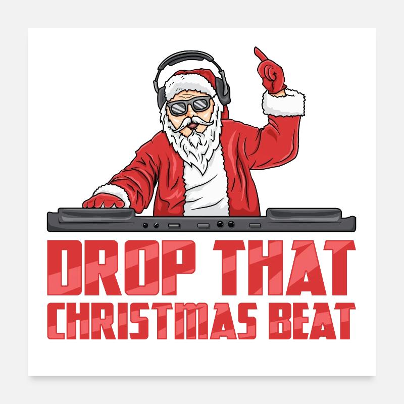 DJ Santa Poster 24" x 24" (60x60 cm)