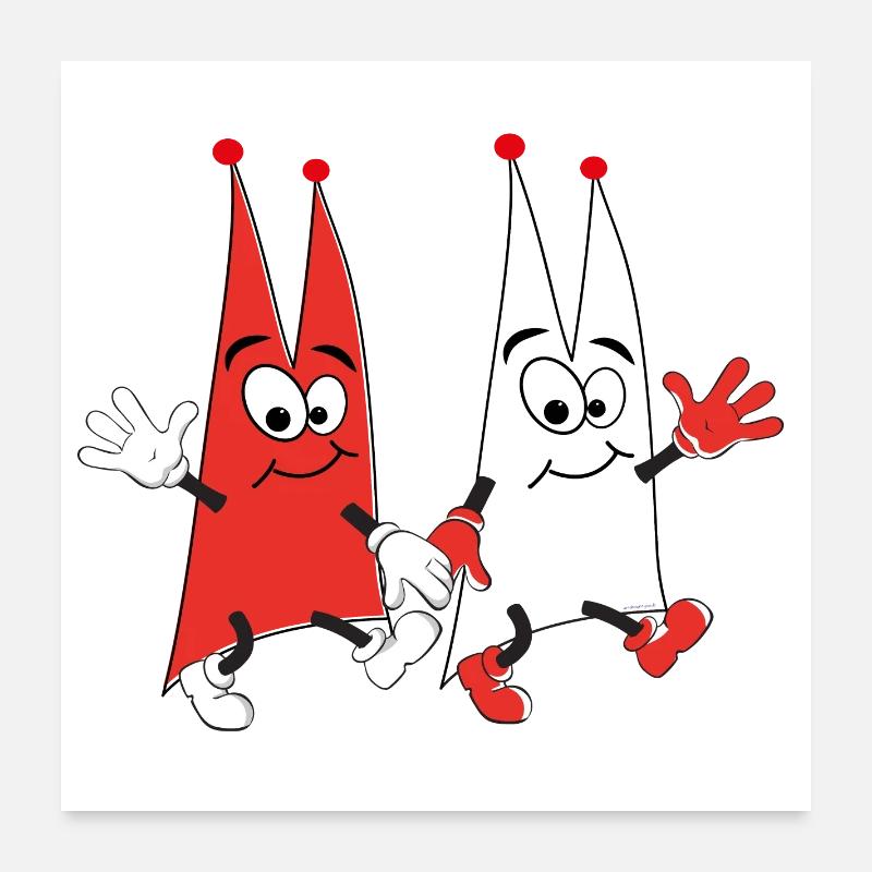 Dom Dance - Poster 60x60 cm - Weiß