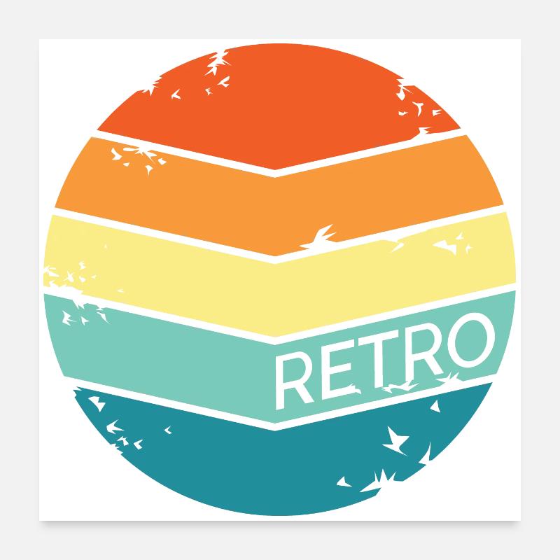 retro symbol kreis Kreise Logo symbole classic Poster 60x60 cm