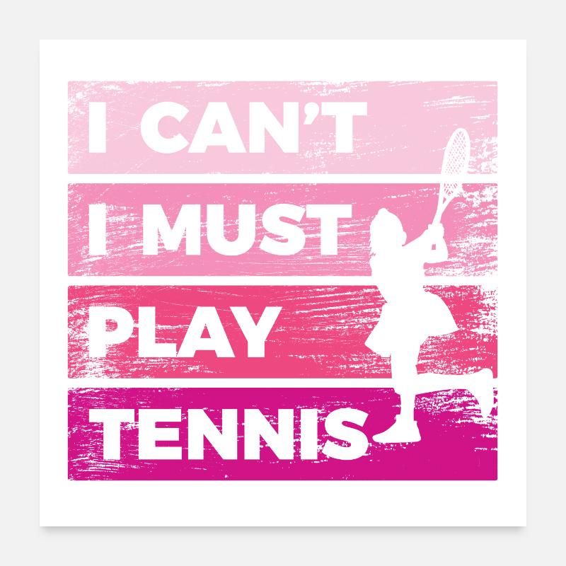 Tennismädchen Poster 60x60 cm