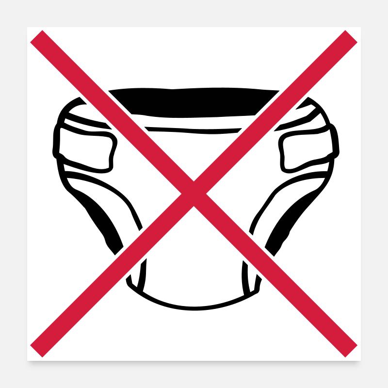 Shield No Diaper Poster 24" x 24" (60x60 cm)