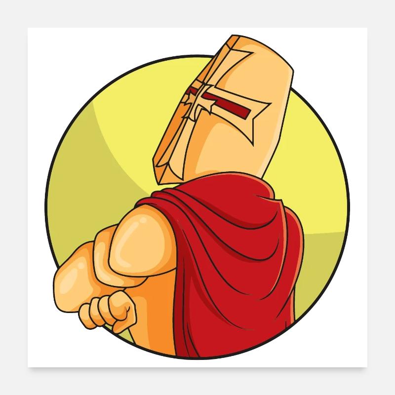 Crociato testardo Poster 60x60 cm