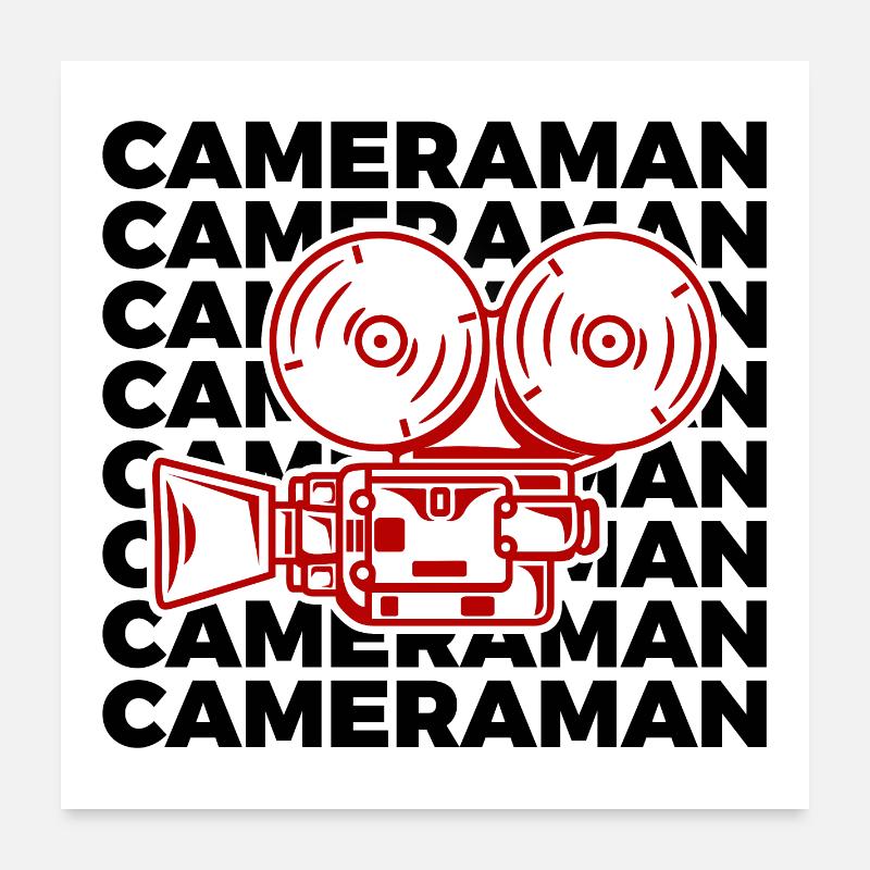 Kameramann Poster 60x60 cm