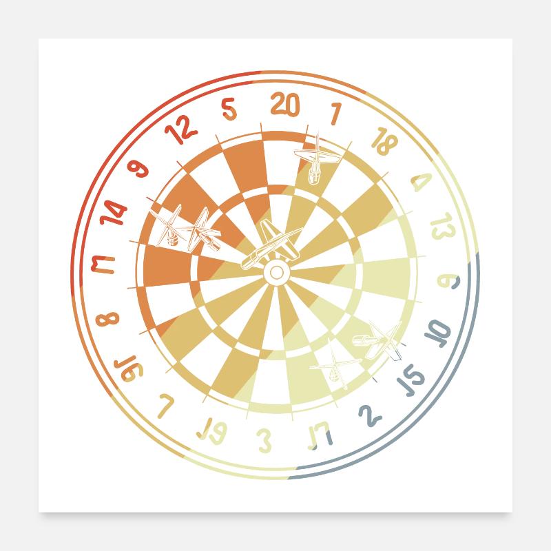 Dartboard Poster 60x60 cm