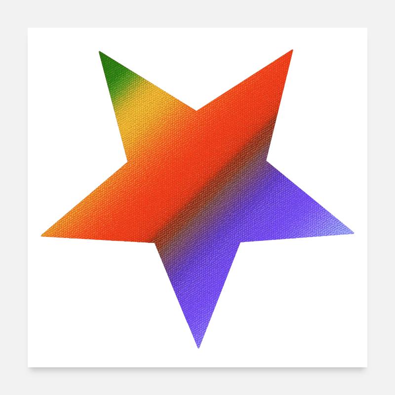 buntes mosaikdesign Sternenmuster, farbenfroh Poster 60x60 cm
