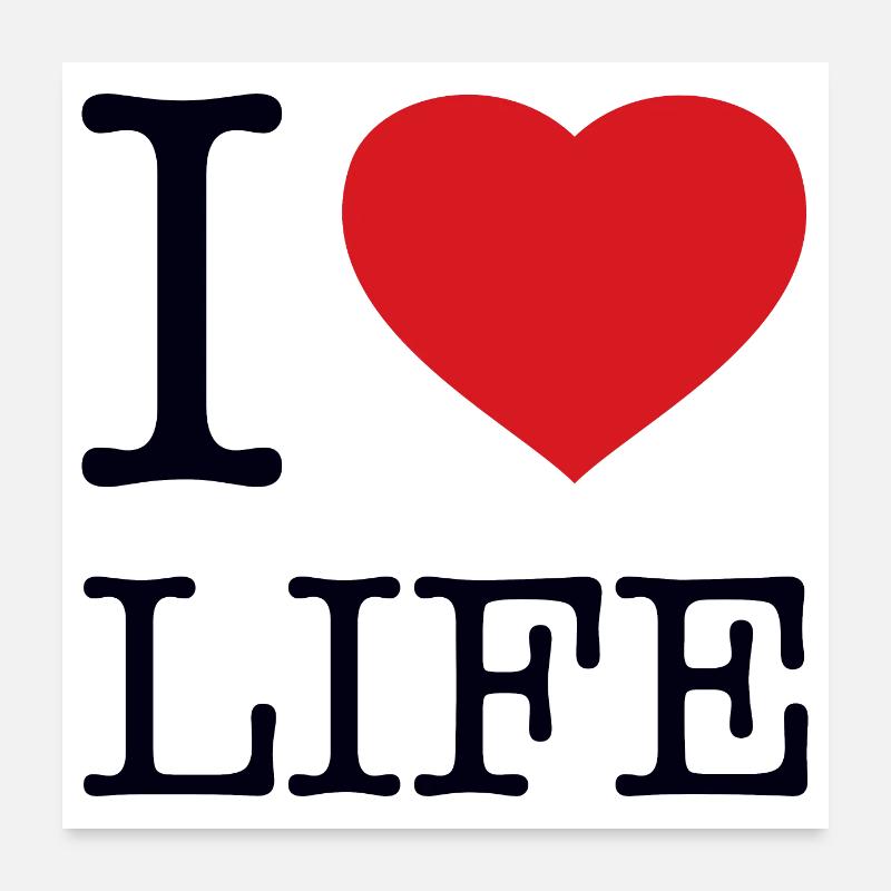 J’AIME LA VIE Poster 60 x 60 cm