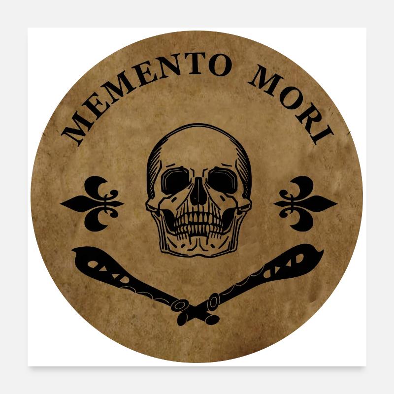 Memento Mori - Poster 60 x 60 cm - blanc