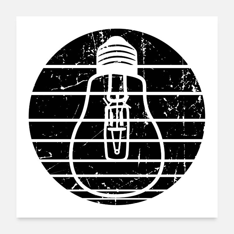 Light bulb Poster 24" x 24" (60x60 cm)
