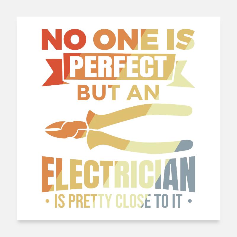 Blague d’électricien Poster 60 x 60 cm