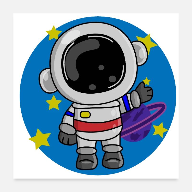 Astronaut, Cosmos, Spaceman Poster 24" x 24" (60x60 cm)
