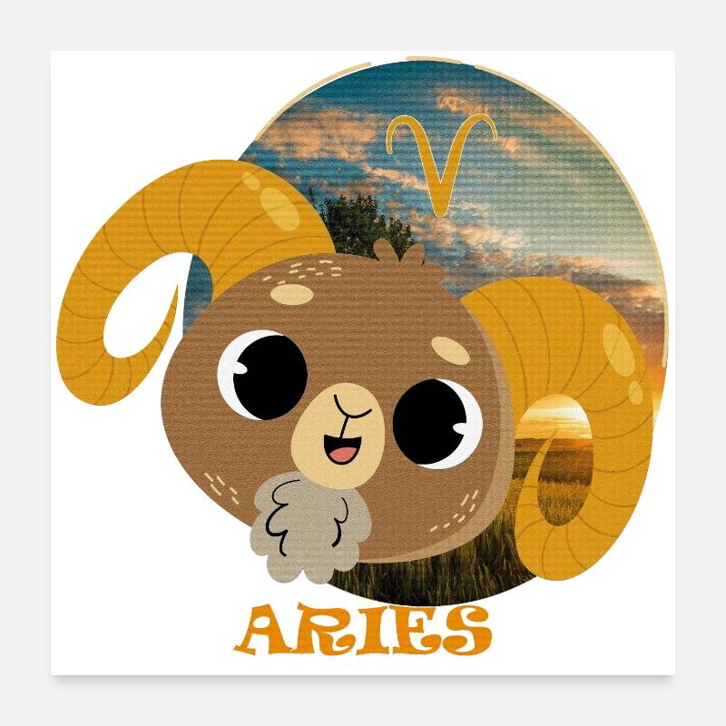 Sternzeichen WIDDER Poster 60x60 cm