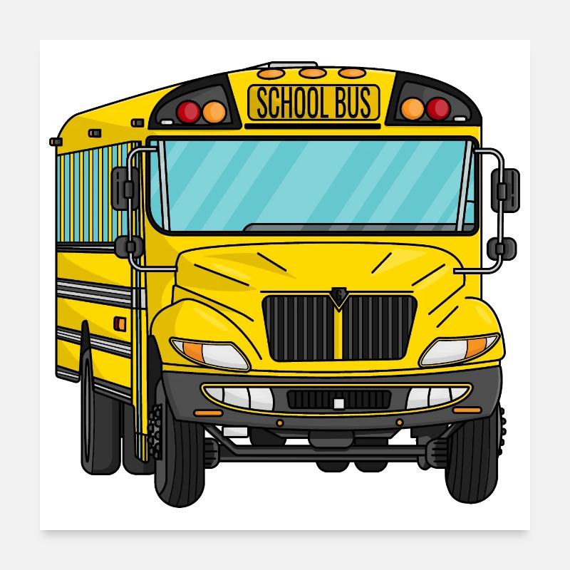 Schulbus Poster 60x60 cm