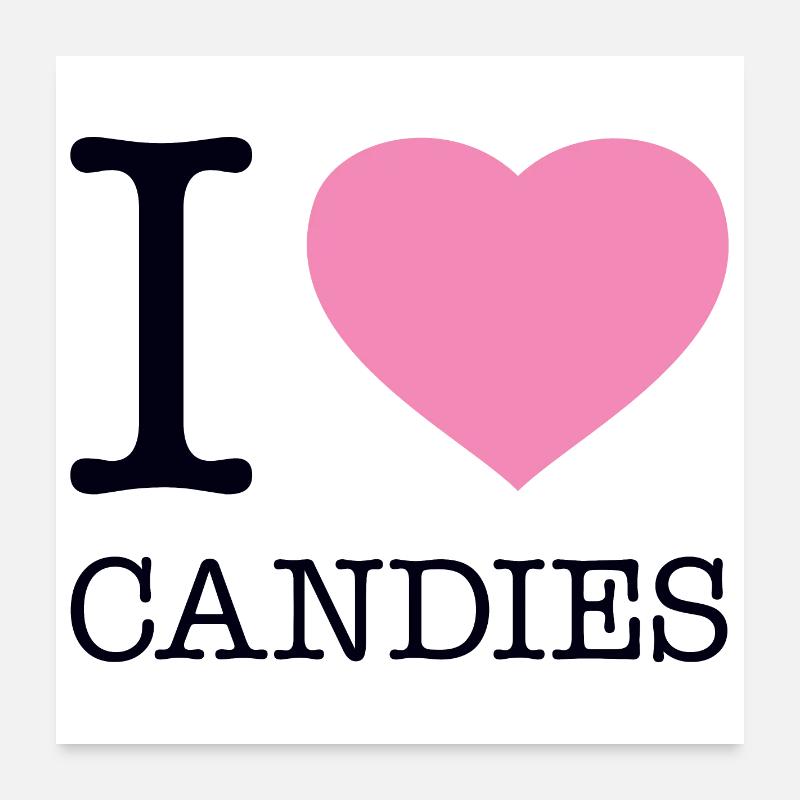 J’ADORE LES BONBONS Poster 60 x 60 cm
