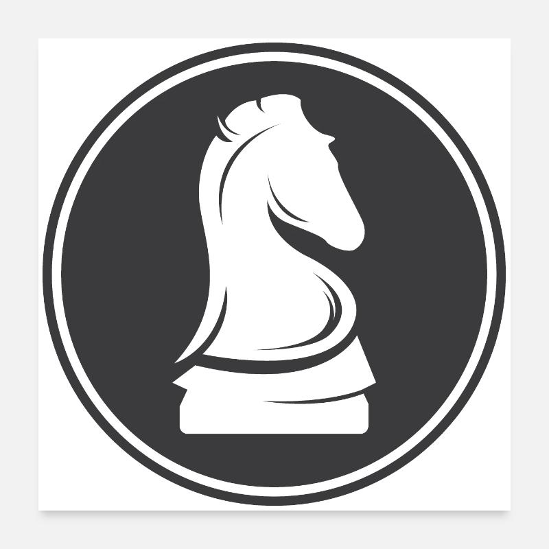 chess chess icon logo icon graphic club button Poster 24" x 24" (60x60 cm)
