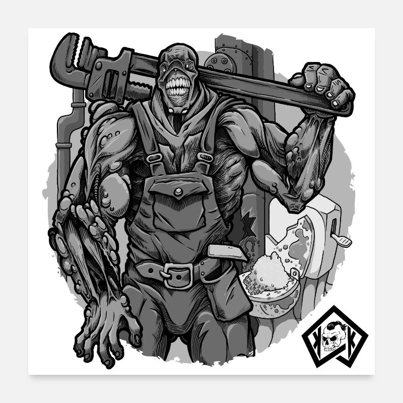 Plumber, plumber, plumber, plumber - Poster 24" x 24" (60x60 cm) - white