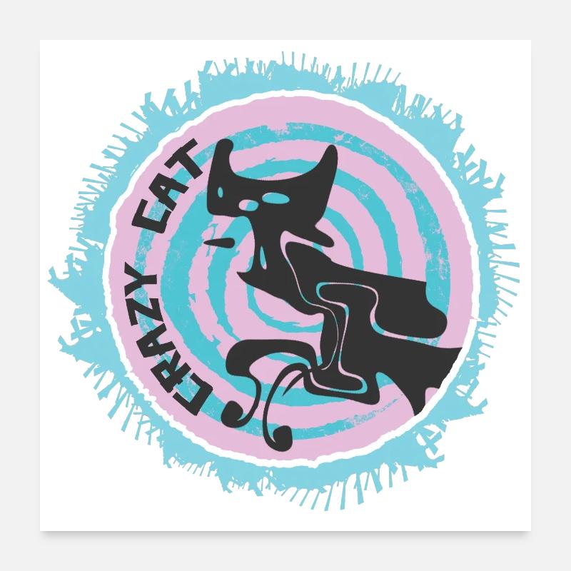 Unusual cat design Poster 24" x 24" (60x60 cm)