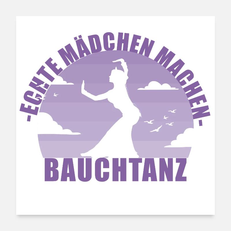 Bauchtänzerin . Echte Mädchen machen Bauchtanz Poster 60x60 cm