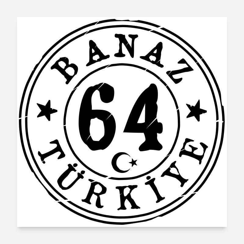 Banaz 64 Usak Poster 60 x 60 cm